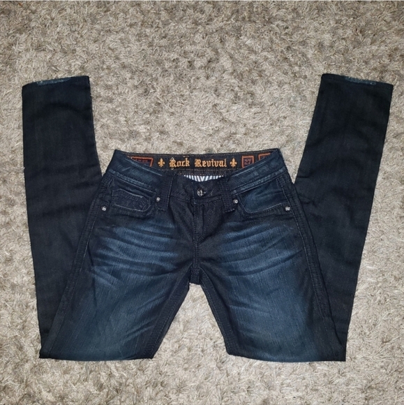 Women’s Rock Revival Jeans Skinny Debbie Size 27 - Picture 1 of 12